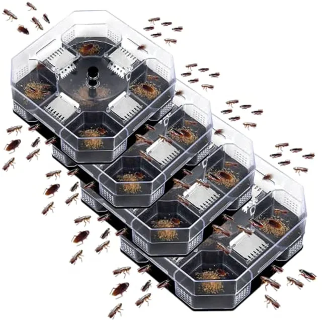 Csótánycsapda, Hatékony Kóach Csótány Csapda Fogó Doboz Rögzítés, Újrafelhasználható És Környezetbarát Csapdák Pókok Hangyák