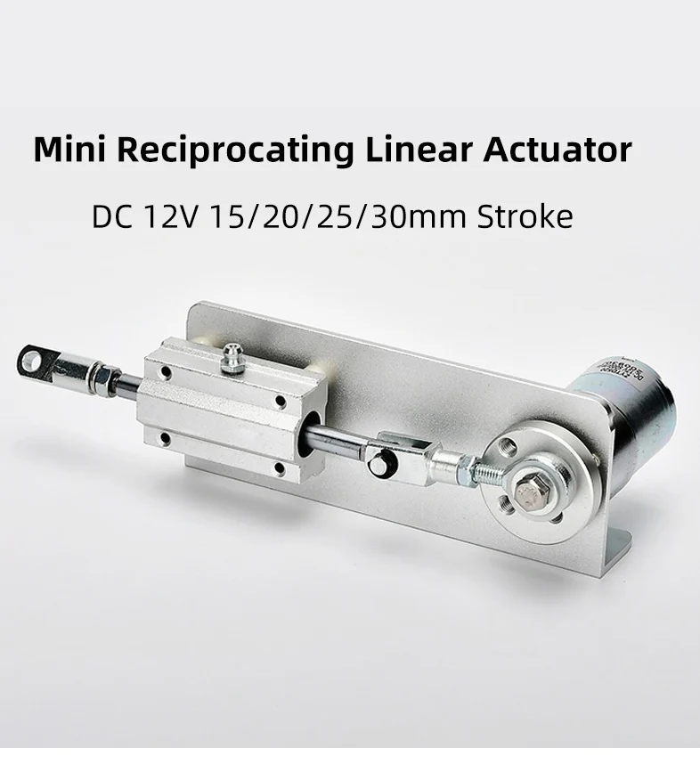 Mini atuador linear alternativo, motor telescópico, haste
