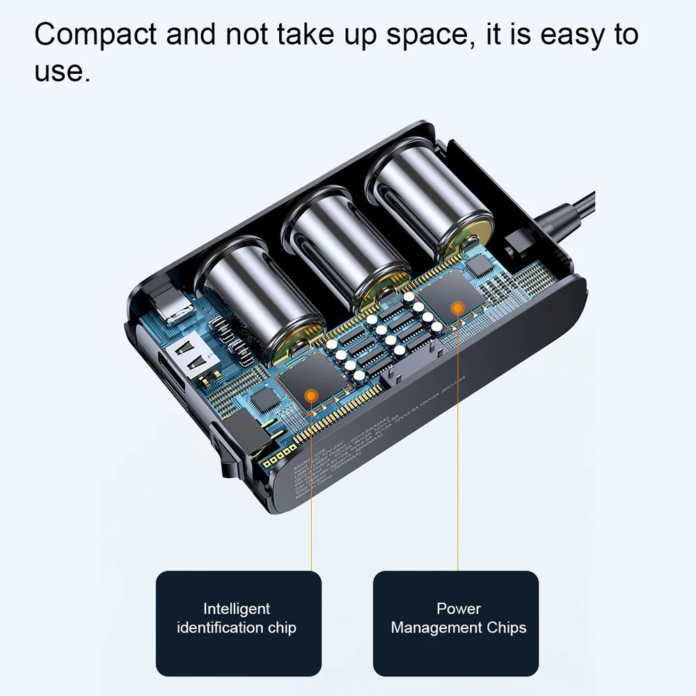  , 128W PD + QC3.0 ޼  , 3   й, 12-24V, 4 USB Ʈ,  ÷, - ġ