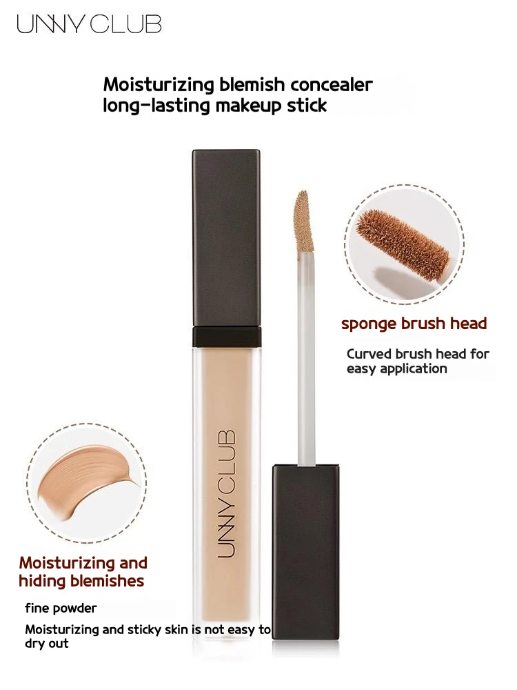 UNNY Club Liquid Concealer Contour Cream Oil Control Light Tranparent Full Coverage SPF30 Moisturizing Long-Lasting Cosmetics