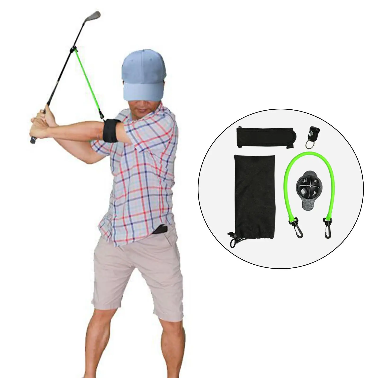 

Portable Golf Swing Trainer Training Aid Belt Tool Gesture Alignment Training for Beginner