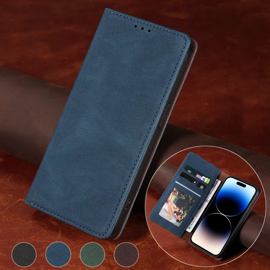 

Wallet Magnetic Flip Leather Case For iPhone 14 Pro Max 13 Pro Max 12 Pro Max 11 Pro Max SE 2022 2020 XS Max XR X 8 7 6 6S Plus