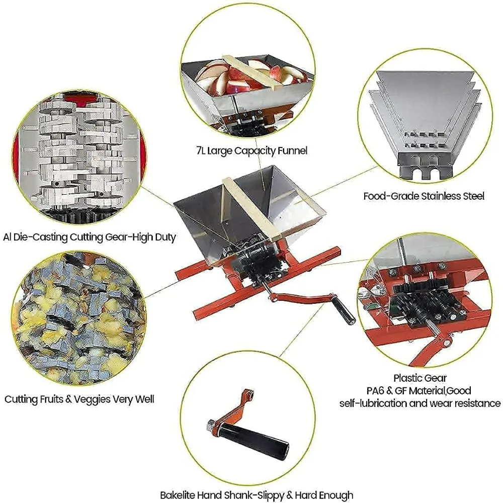Classic 4.75 Gallon Solid Wood Apple Cider Wine Press with Fruit CrusherNEW-