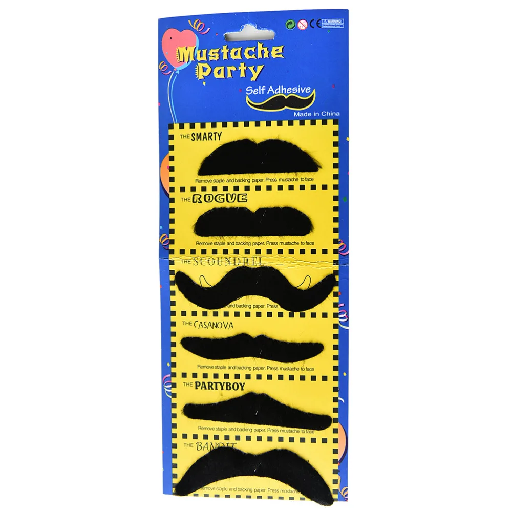 Kit 10 Fausses Barbes Et Moustaches Déguisement - Avec élastique, Polyester Doux - Pour Carnaval, Halloween, Noël, Cosplay - Adultes Et Enfants, Couleurs Variées