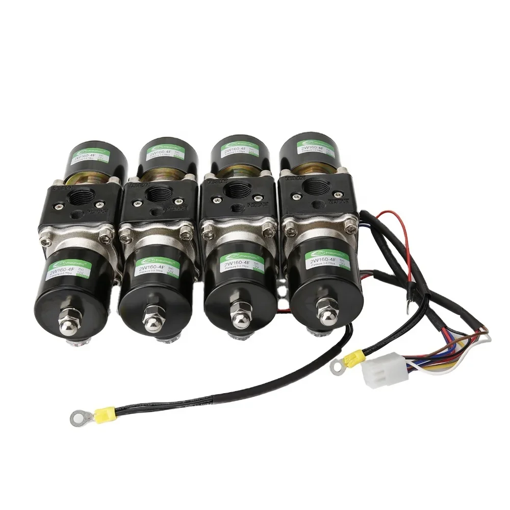 

2W160 4F DC12V NPT1/4 Air ride Suspension Solenoid Valve Manifold auto suspension systems