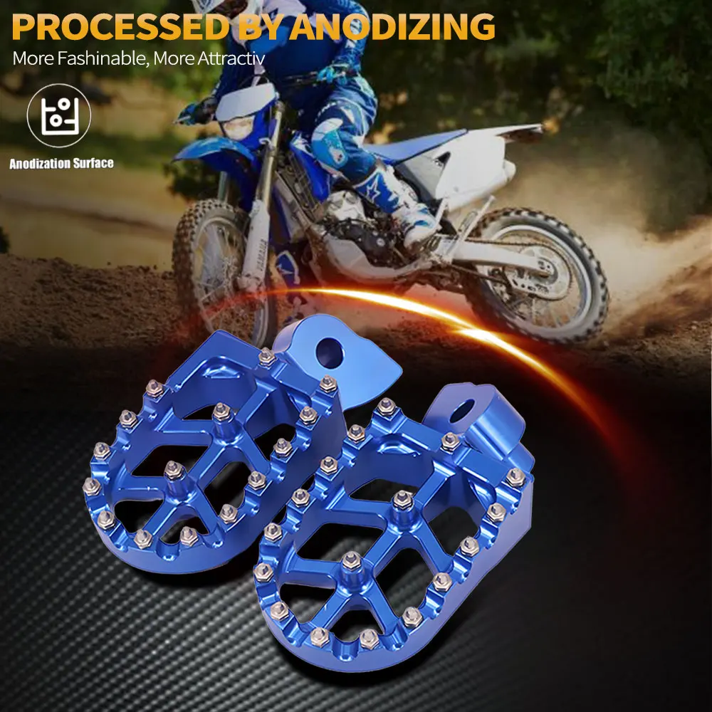 Motorcycle Accessories Motorcycle Foot Pedals Motorcycle Footrests CNC Foot Pegs Footpeg Pedals FootRest For YAMAHA YZ 65 85 125 250 125X 250X 250FX 450FX WR 250F 450F YZF WRF 250 450