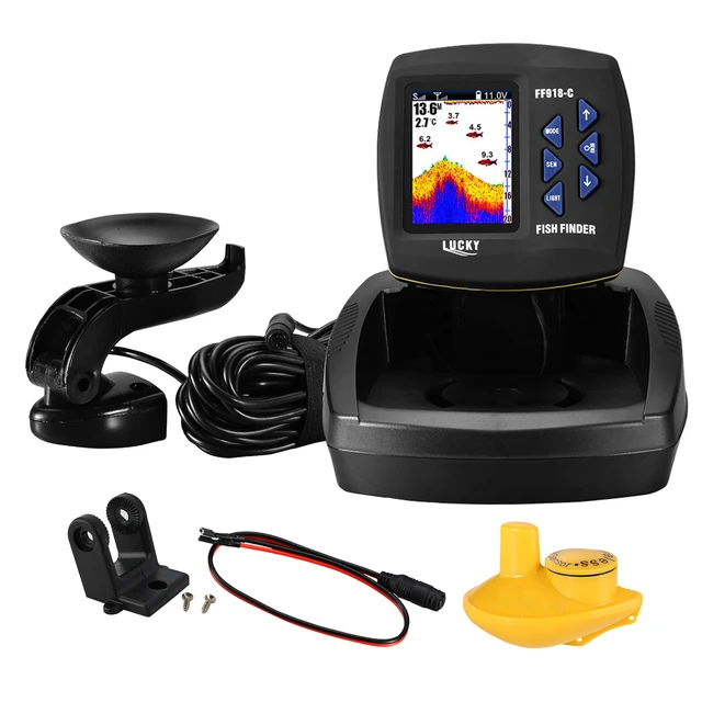 Portable Fish Finder Wireless Sonar Sensor Fishing Depth Finder Locator  Fishfinder With Wired Transducer For Boat Kayak Fishing - Fish Finder -  AliExpress