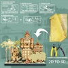 Piececool 3D Models Building Kit Qiaosheng Castle Metal Puzzles Assembly Construction DIY Set Brain Teaser Jigsaw for Collection 3