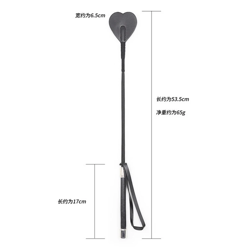 53.5CM PU Leather Heart-Shaped Horse Whip Premium Crops Equestrianism Paddles Riding Crop Horse Whips 3