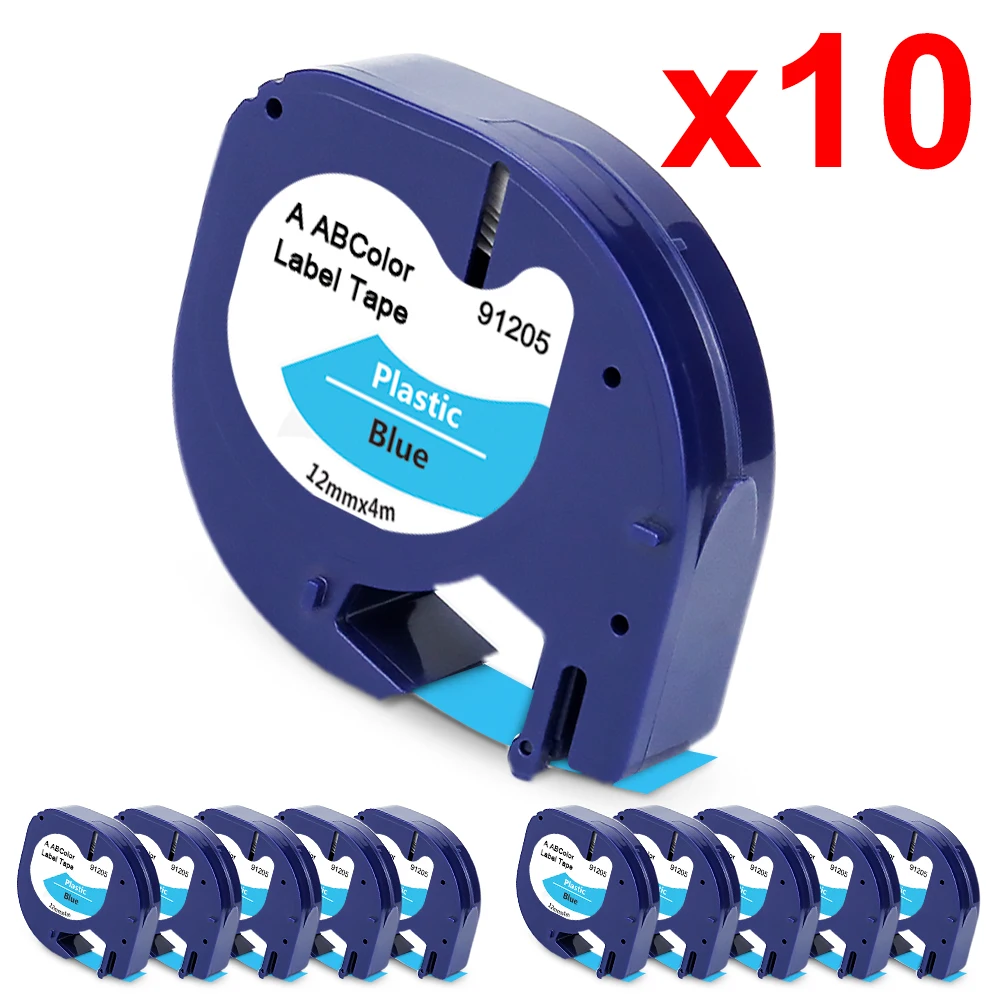 10 Pz Compatibile Dymo Letratag 91201 12267 91202 91203 91204 91205 12Mm Nastro Per Etichette Per Dymo Letratag Lt-100H 2000 Stampante Per Etichette
