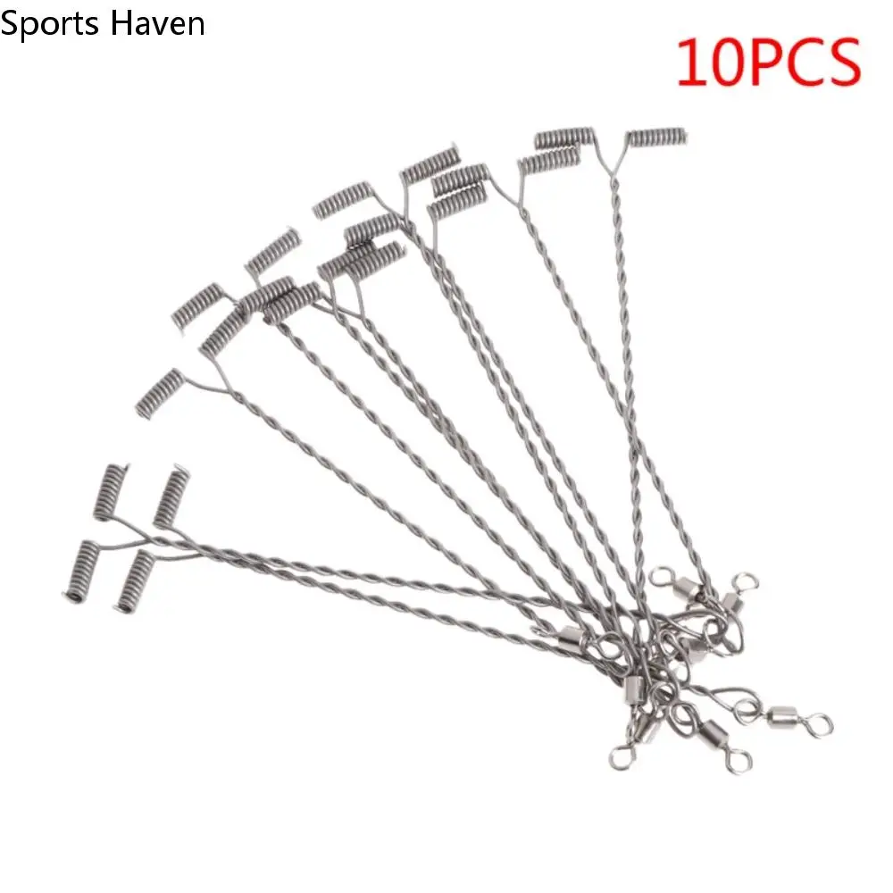

10 Pcs T Shape Balance String Stainless Steel Anti-winding Rigs Arm Connector Fishing Tackle