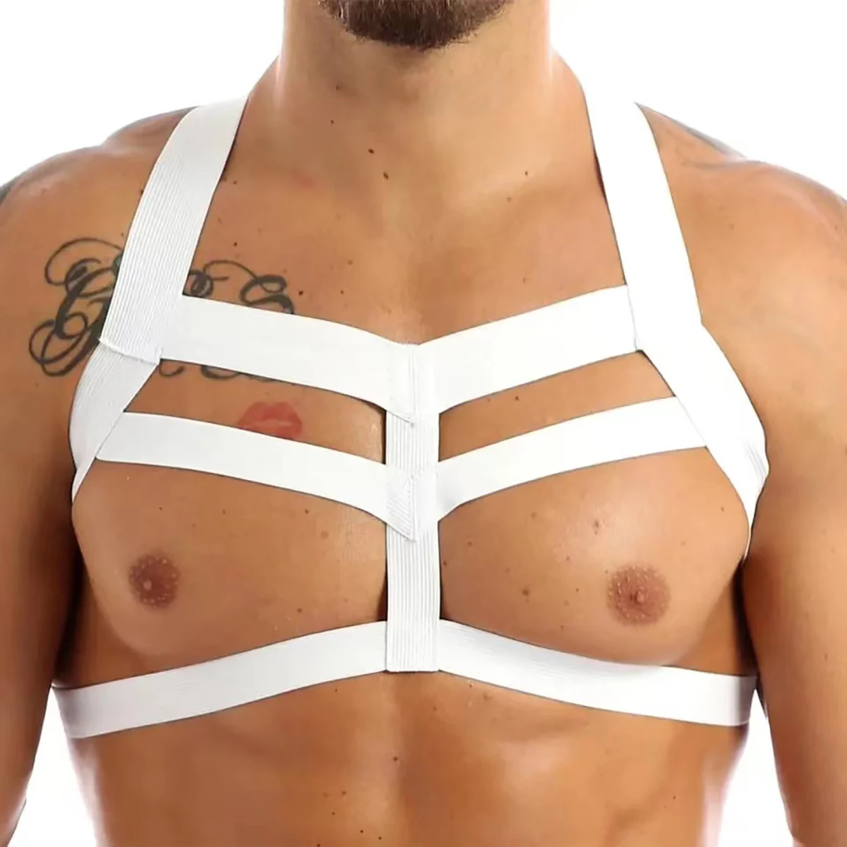 PU Leather Chest Harness for Men, Adjustable Suspenders, Bondage Body Harness, Gothic Clothing Accessories, Fashion S5b5a971d9b954b78b963a0ce083fff4fv
