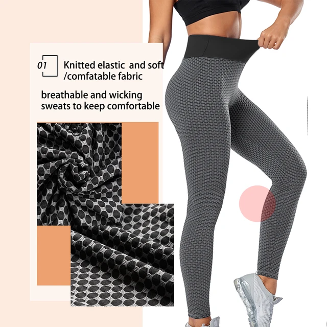 Legging Sport Femme Sexy Taille Haute Fitness Elasticite Push Up Fesse  Amincissant Yoga Pantalon Confortable Et Respirant Chic Imprimé Pois Rayure