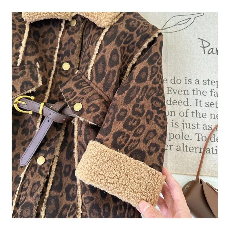 Girls' printed cotton jacket styling