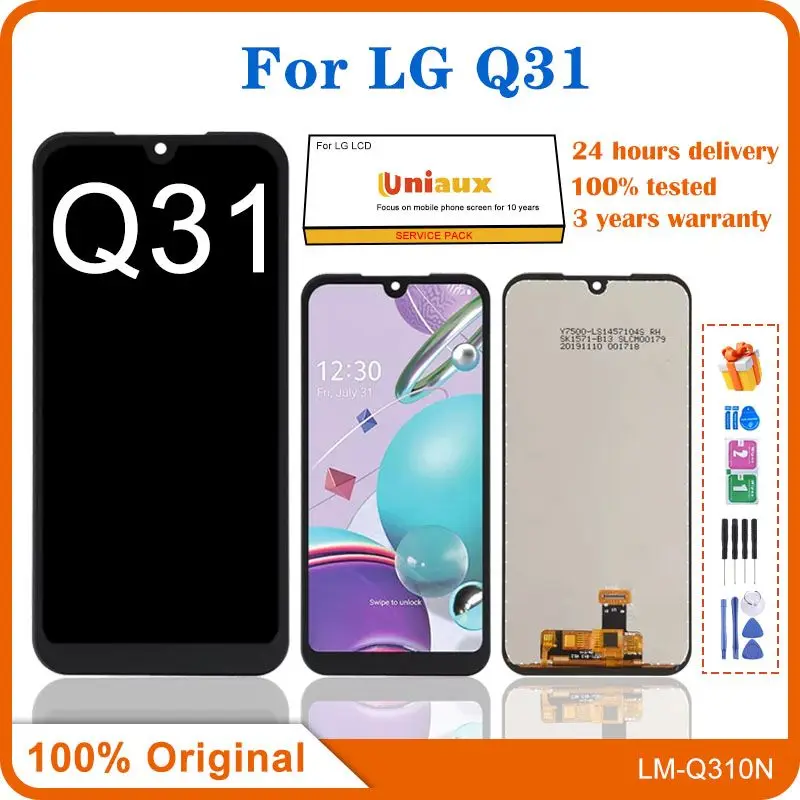 

Оригинальный ЖК-дисплей Q31 для LG, сенсорный экран, дигитайзер, панель в сборе для LG K31 LM-K300Q LMK300 LCD для LG Q31 LCD