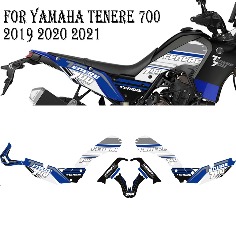 For YAMAHA Tenere T700 XTZ 700 T7 2019 2020 2021 Motorcycle Protector Fuel Tank Pad Stickers Decorative Decal Kit