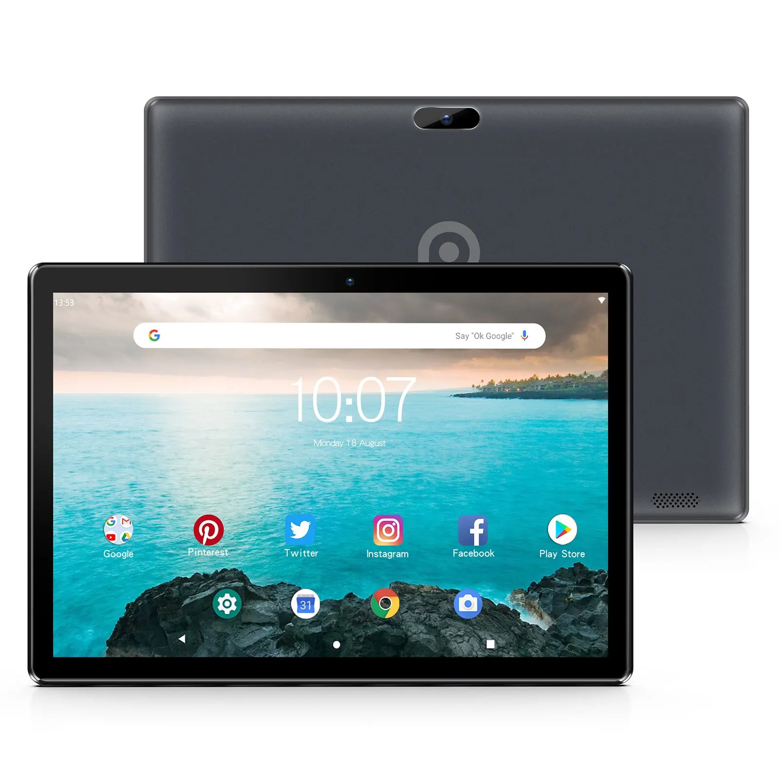 Tablette Android 10 pouces, Pritom M10, 2 Go de RAM, 32 Go Tablette Android  10.0, 10,1 pouces Ips HD Display