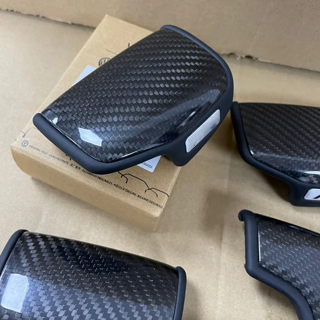 OYDDL Auto Carbon Fiber Print Schalthebelknauf Abdeckung Trim Ersatz  Schalthebel Kompatibel mit Audi A4 S4 A4 allroad A5 S5 RS5 Q7 Zubehör :  : Auto & Motorrad