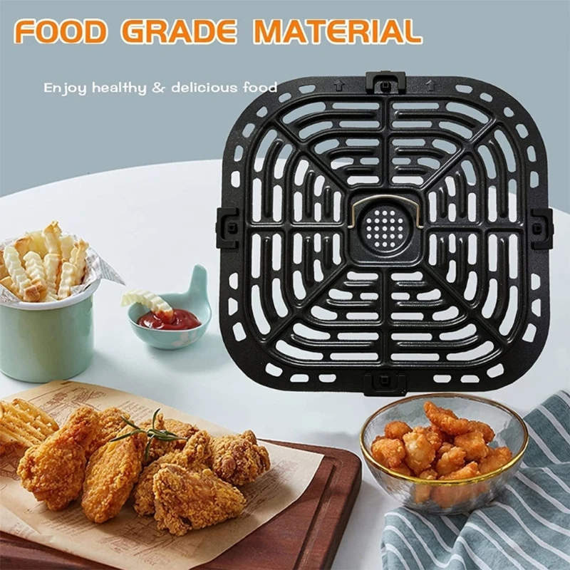 Air Fryers Crispers Plate Replacement Grill Pan Square Non-Stick Fry Coating Pan for Instant 6qt Dropshipping