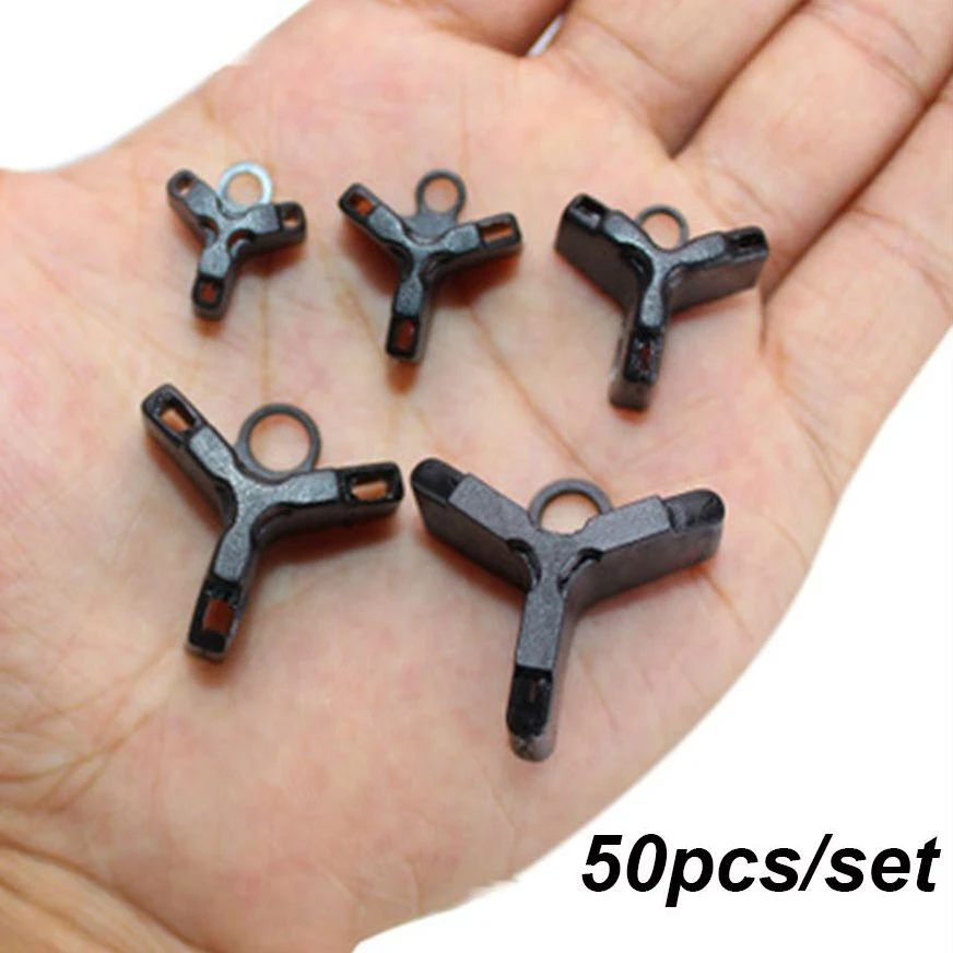 Cheerouters Fishing Treble Hook Protectors - 50 Pack, Size 2# Black - Keep Hooks Sharp & Safe In Tackle Box