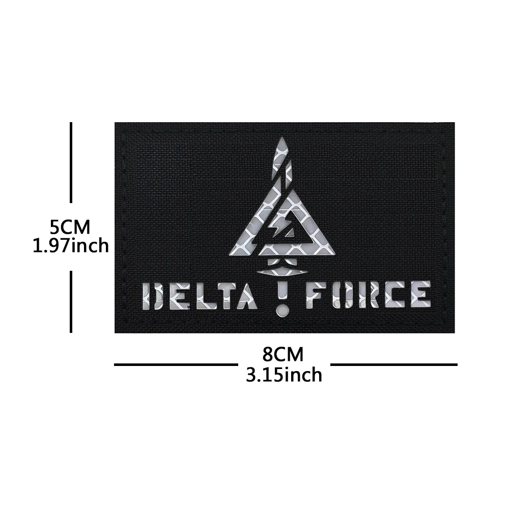 Delta Series Taktische, im Dunkeln leuchtende Patches, Armeejacke, Schulter, DIY-Aufnäher, Zubehör mit Klettverschluss – Detail 8