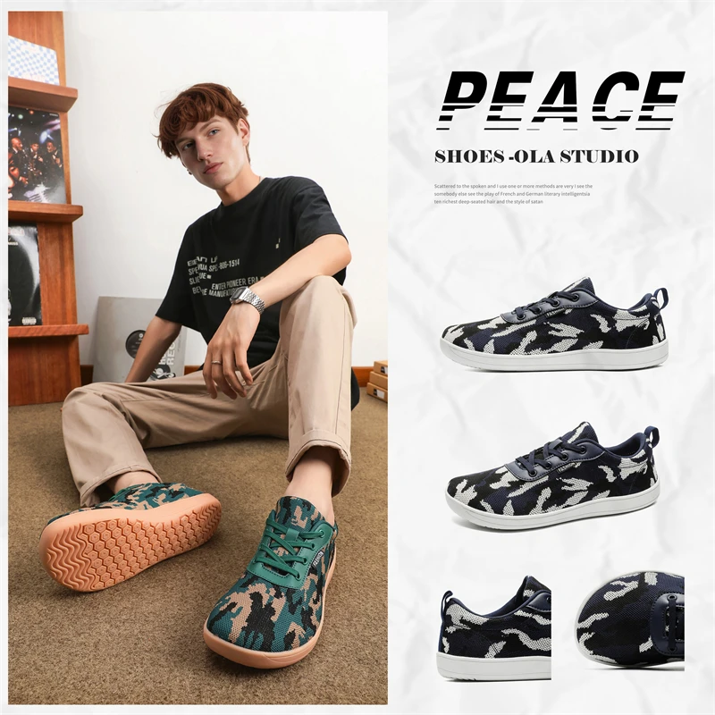 Fashion Unisex Wider Shoes Breathable Mesh Men Barefoot Wide-toed Shoes New Flats Soft Zero Drop Sole Wider Toe Sneakes Big Size