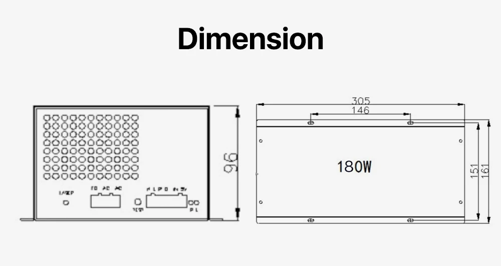 Cloudray 180W CO2 Laser Netzteil M180 115V 230V Laser Rohr Power Ausrüstung für CO2 Laser Gravur schneiden Maschine – Detail 12