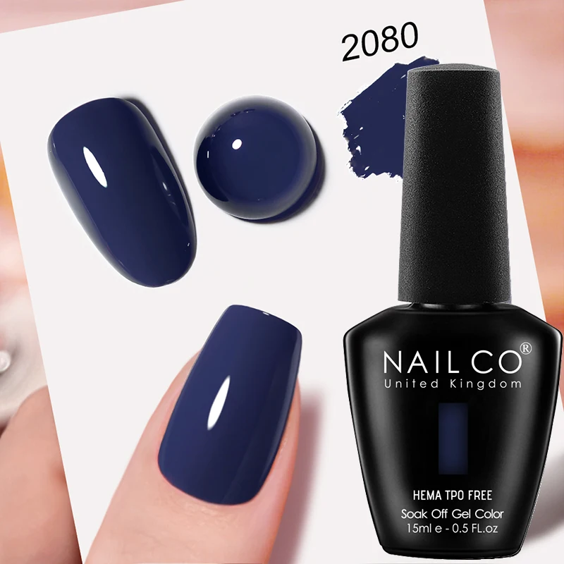 NAILCO Premium Soft Color Gel Polish - Vibrant Semi-Permanent Varnish, HEMA & TPO Free