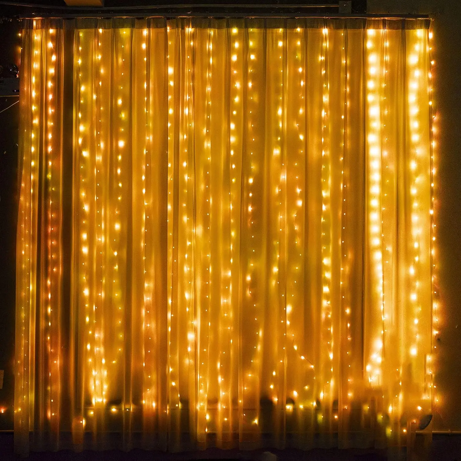 Enchanting USB-Powered Fairy Curtain Lights with Remote Control - Waterproof String Lights for Indoor & Outdoor Decor