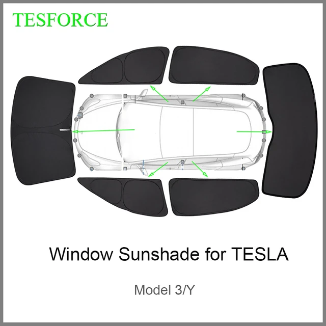 Cheap Privacy Sun Shade for Tesla Model 3 Y Custom-Fit Car Side Window  Sunshade Blind Shading for Camping Hiking Rest