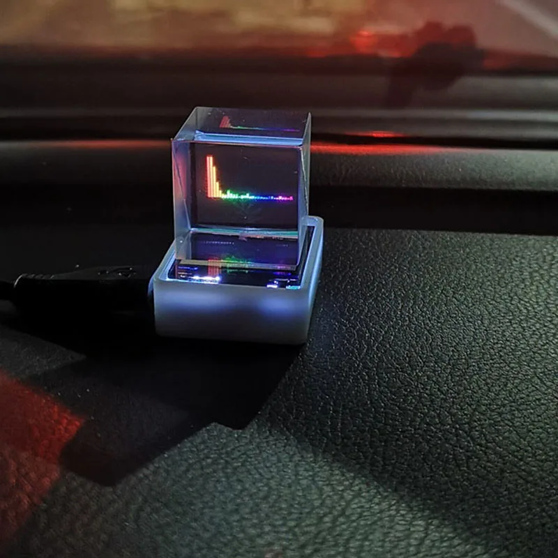 1.3in Aluminum Alloy Voice-controlled VU Instrument Display Multi-mode Band Spectrum Support GPS Timing voice controlled display