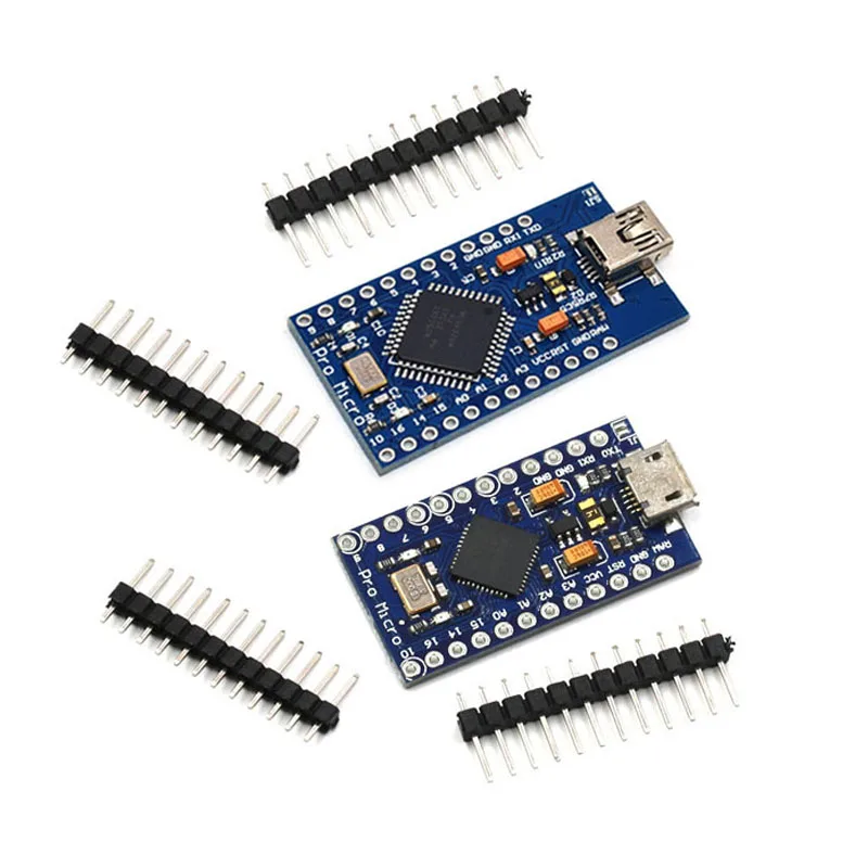 Enhanced Pro Micro 5V 16MHz Microcontroller Board with Dual Row Pin Header