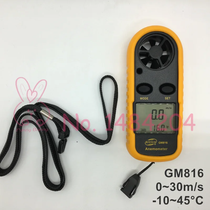 Tanie Ręczny anemometr łopatkowy GM816 prędkość powietrza 0-30 m/s temperatura-10-45 C miernik prędkości sklep
