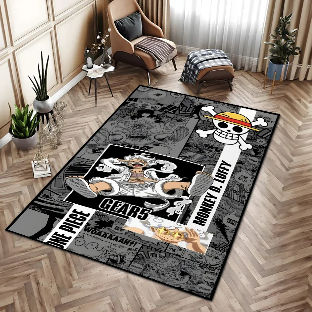 Poster Style Rug Anime Luffy Gear 5 One Piece Customize Handmade