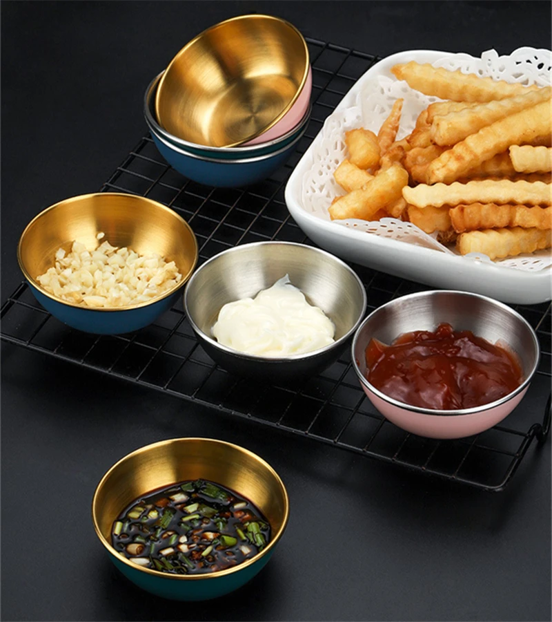 8 Bols à Sauce Inox 50ml - Parfaits Pour Sushi, Apéro, Condiments - Empilables & Lave-Vaisselle Safe