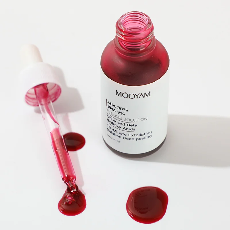 AHA30% BHA2% Растворы для пилинга с гликолевой кислотой, сыворотка