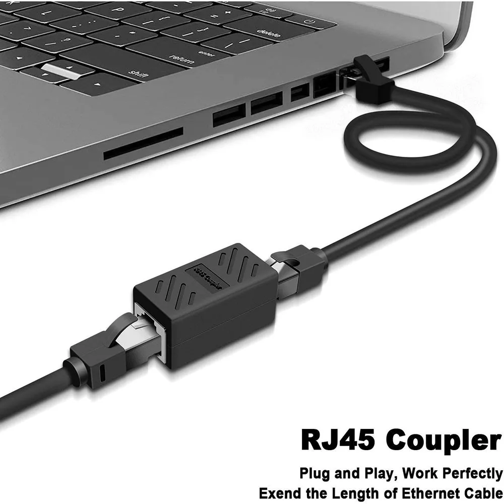 Ethernet Cable Extender, RJ45 Cat 5 Cat 6 Cat6a Coupler, Extender Connector - Ethernet Coupler Female to Female — view 2