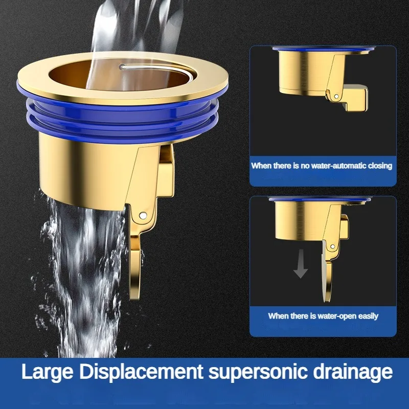 Floor Drain Core Floor Shower Drain Stopper Insectproof Anti-odor Deodorization Toilet Kitchen Bathroom Toilet Sewer All Copper floor drain core drain stopper