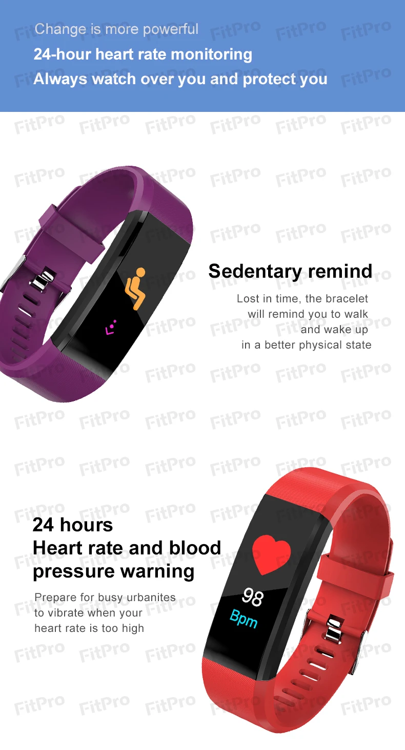 115T Smart Fitness Bracelet Women Smart Watch Men Body Temperature Detection Sport For Xiaomi IPhone Android Fitness Wristband