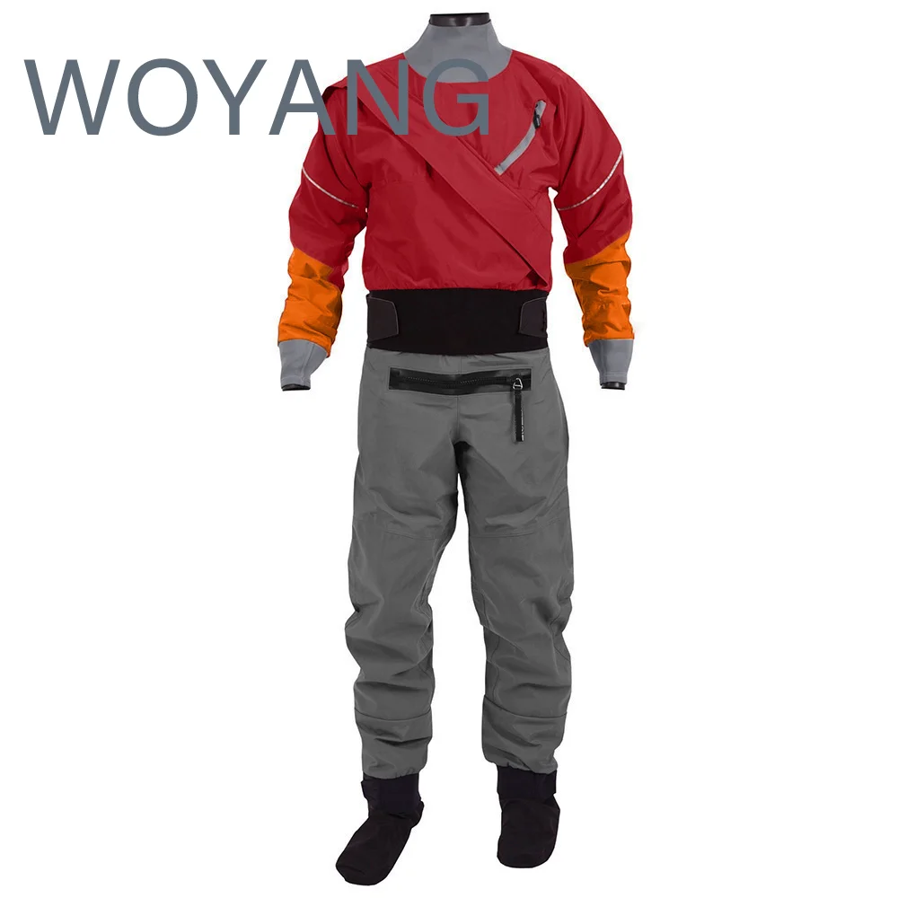 Kayak Dry Suits For Men Latex Cuff Splash Collar Flatwater Paddling Gasket Neck and Wrist
