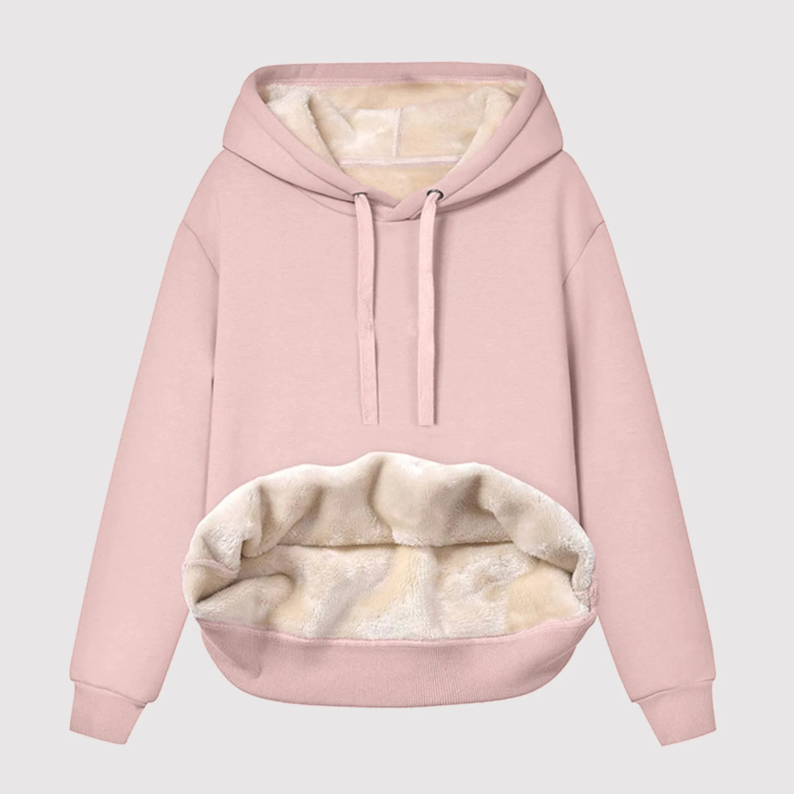 Oversized Hoodie For Women Thick Fleece Hoodie Sweatshirt Fleece Lined  Winter Velvet Warm Hoodie Women'S Pullover