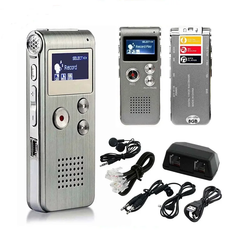 8GB voice recorder MP3 player mini sound audio recorder professional mini USB flash drive recording dictaphone voice recorder