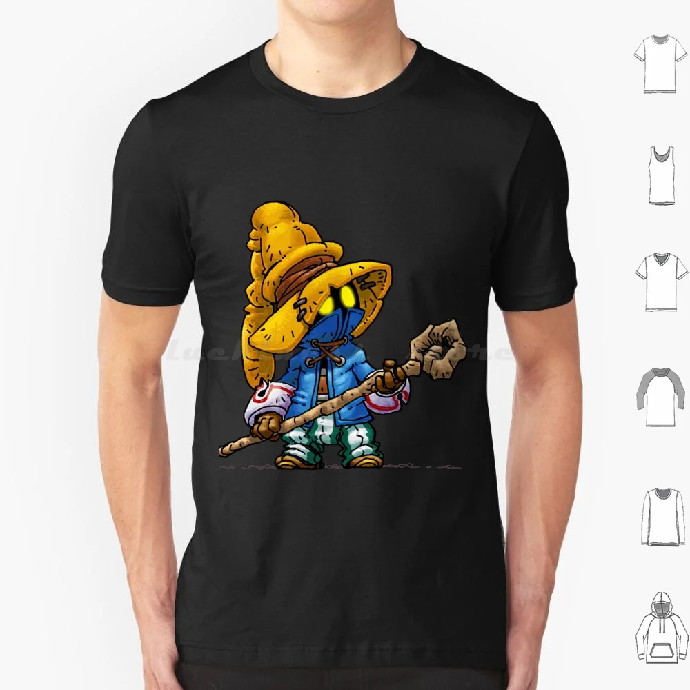 I Am A Mage Vivi T Shirt Big Size 100% Cotone Ffix Final Fantasy Chocobo Black Mage Ornitier Ff9 Vivi Mage Fantasy Wizard