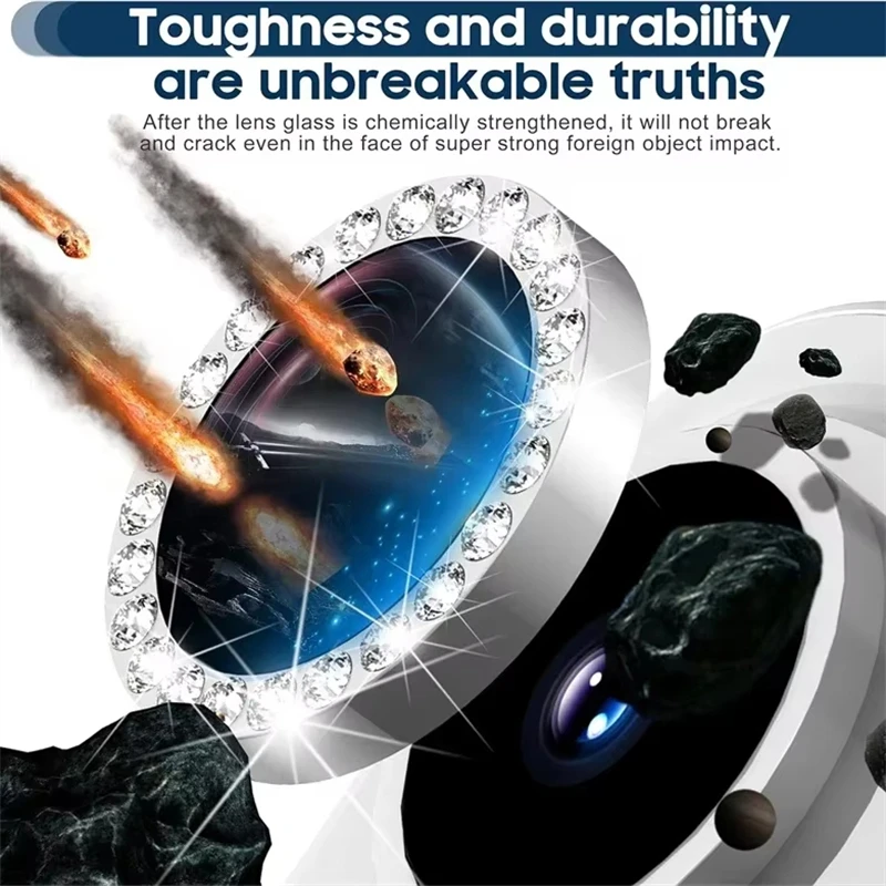Diamond Camera Lens Protector - Premium Tempered Glass Lens Protection