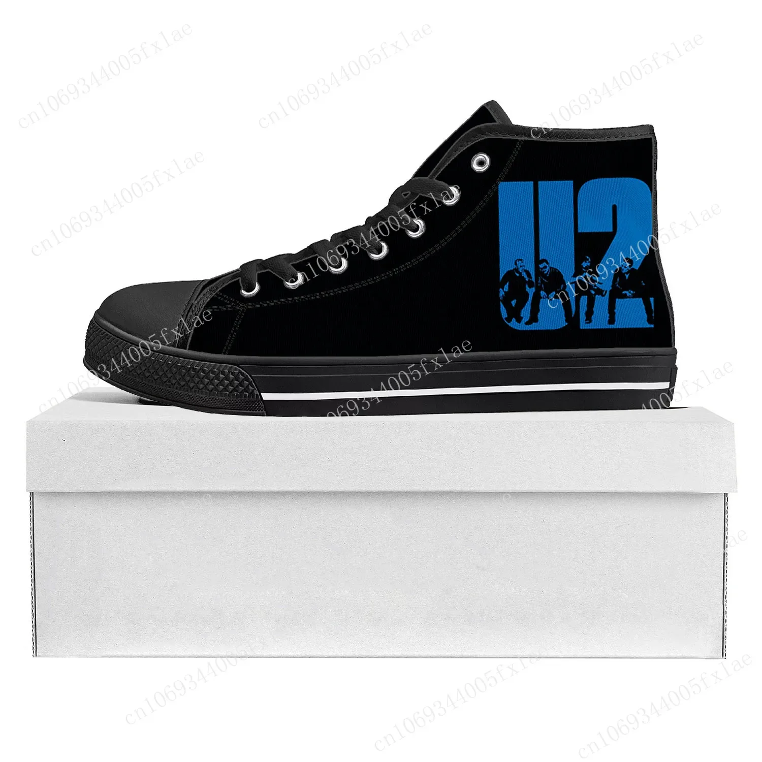 U2 Rock Band Fashion Punk High Top High Quality Sneakers Mens Womens Teenager Canvas Sneaker Casual Couple Shoes Custom Shoe