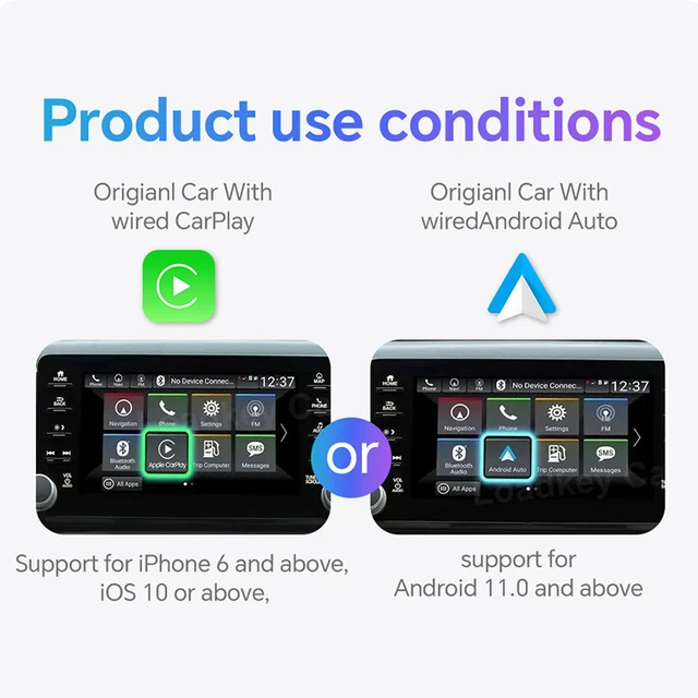 XUDA 2in1 Wireless CarPlay AI Mini Box Android Auto Box Plug&Play Automatic Connection Compatible with 99% of Cars For Car Radio 3