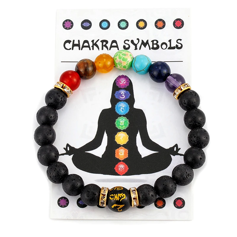 7 Chakra Bracelet Crystals Healing Stones Beads Jewellery Mala Reiki  anxiety 7625686893307 | eBay