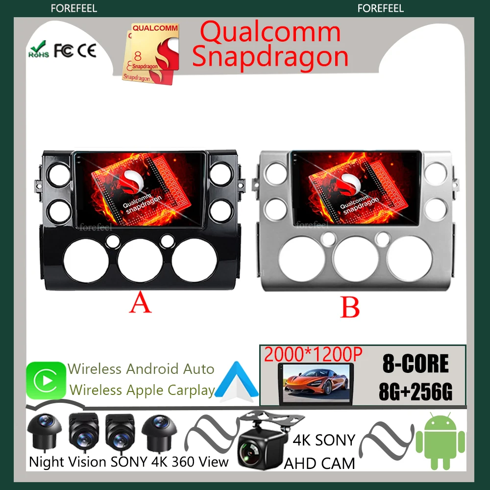 

Qualcomm Autoradio Android 12 For Toyota FJ Cruiser J15 2006 2007 2008 - 2020 Car Screen Multimedia Video Player Stereo QLED GPS