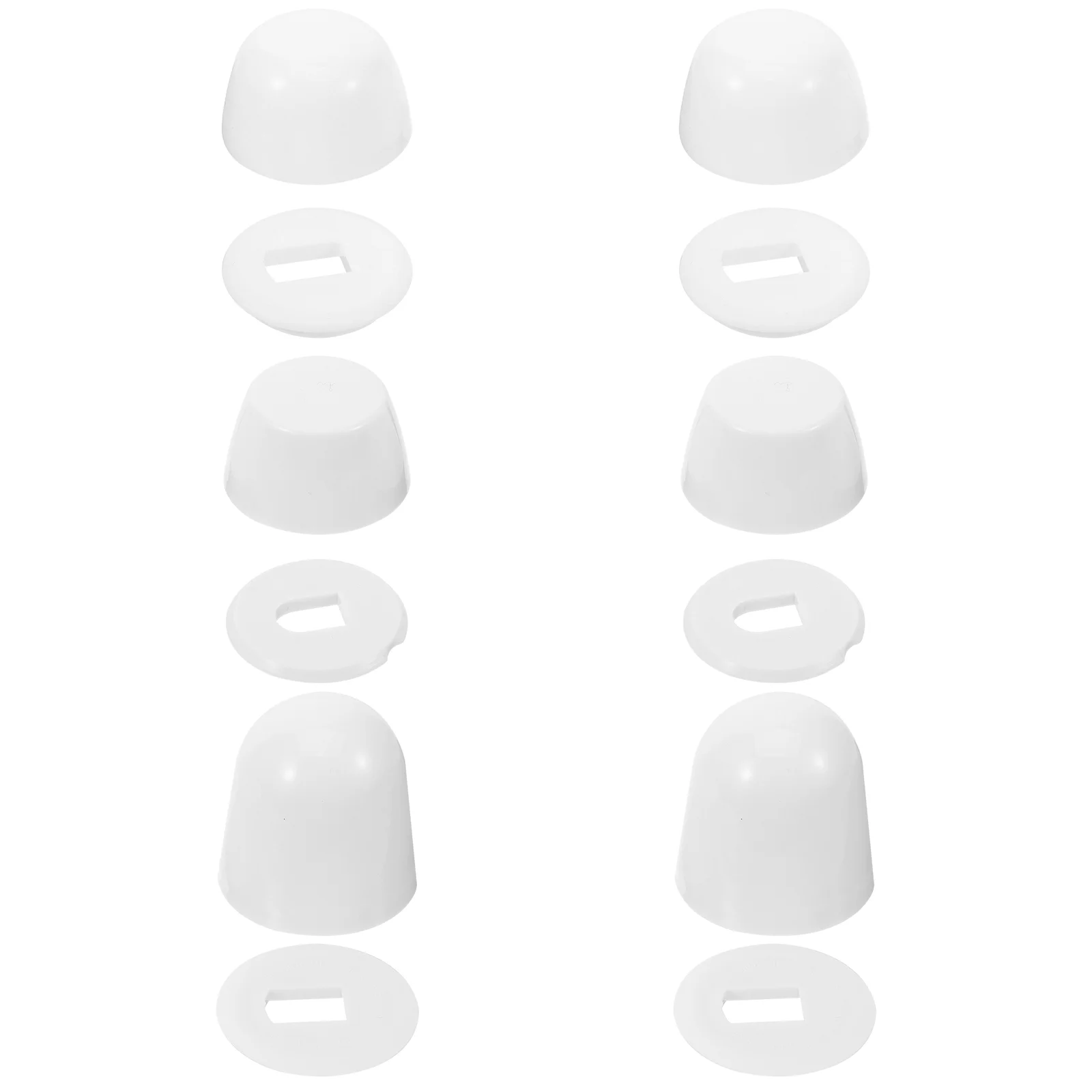 6 Pcs Toilet floor bolts sets decorative caps plastic parts bathroom accessories hardware installation components