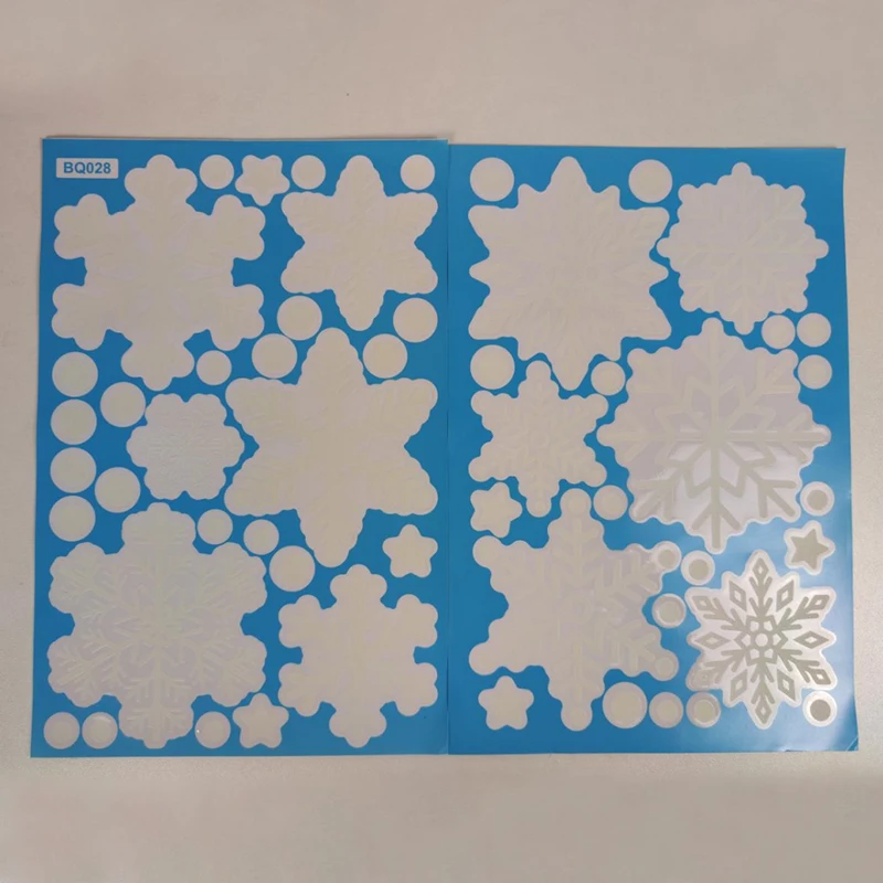 1set Christmas Luminous Snowflake Wall Stickers Glow In The Dark Ceiling Wall Window Decals Xmas Festival Birthday Party Decor
